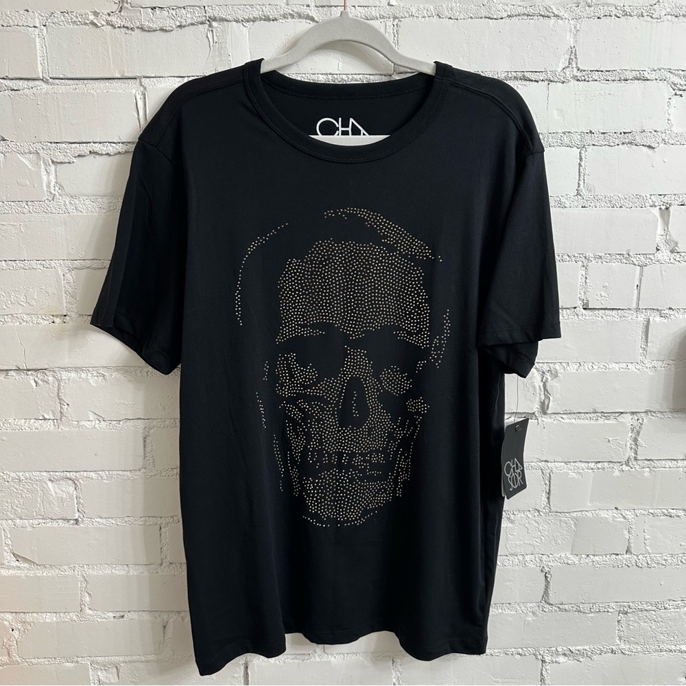 Black Chaser Skull T-Shirt size L